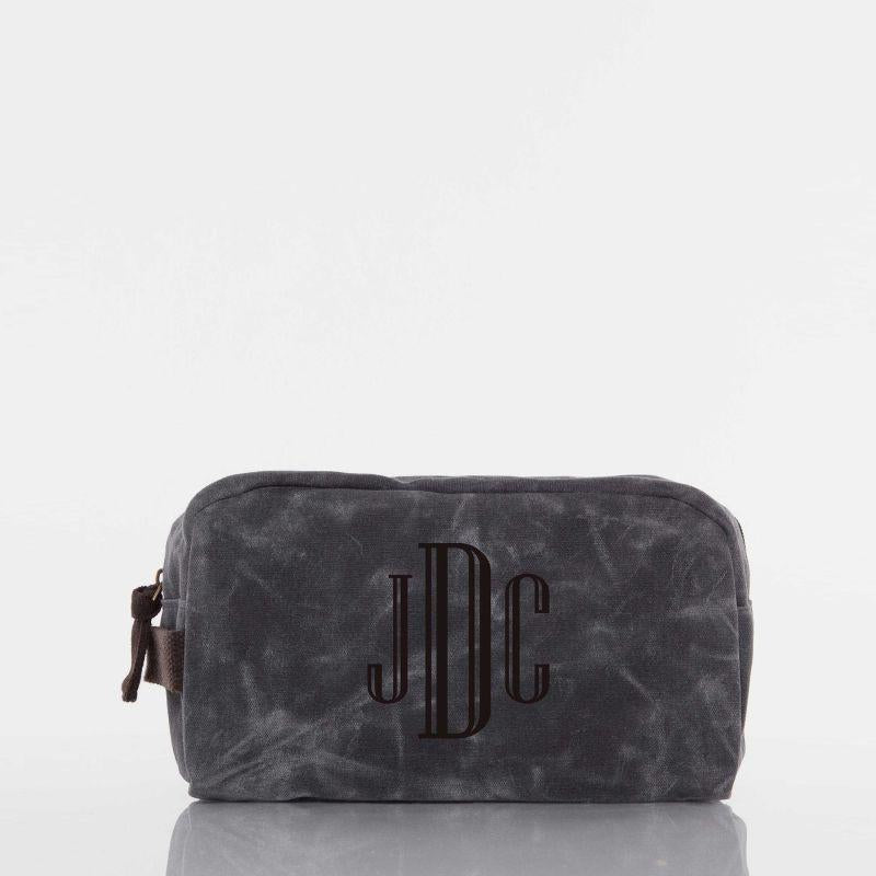 Rugged Waxed Canvas Travel Kit – Personalized Toiletry Organizer