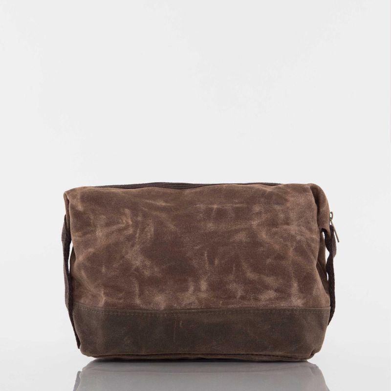 Rugged Waxed Canvas Dopp Kit – Personalized Travel Bag