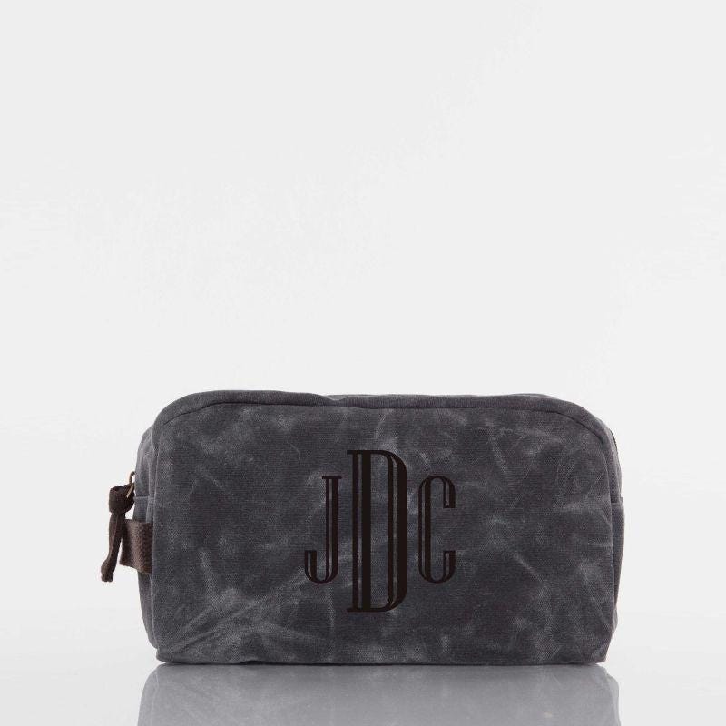 Rugged Waxed Canvas Dopp Kit – Personalized Travel Bag