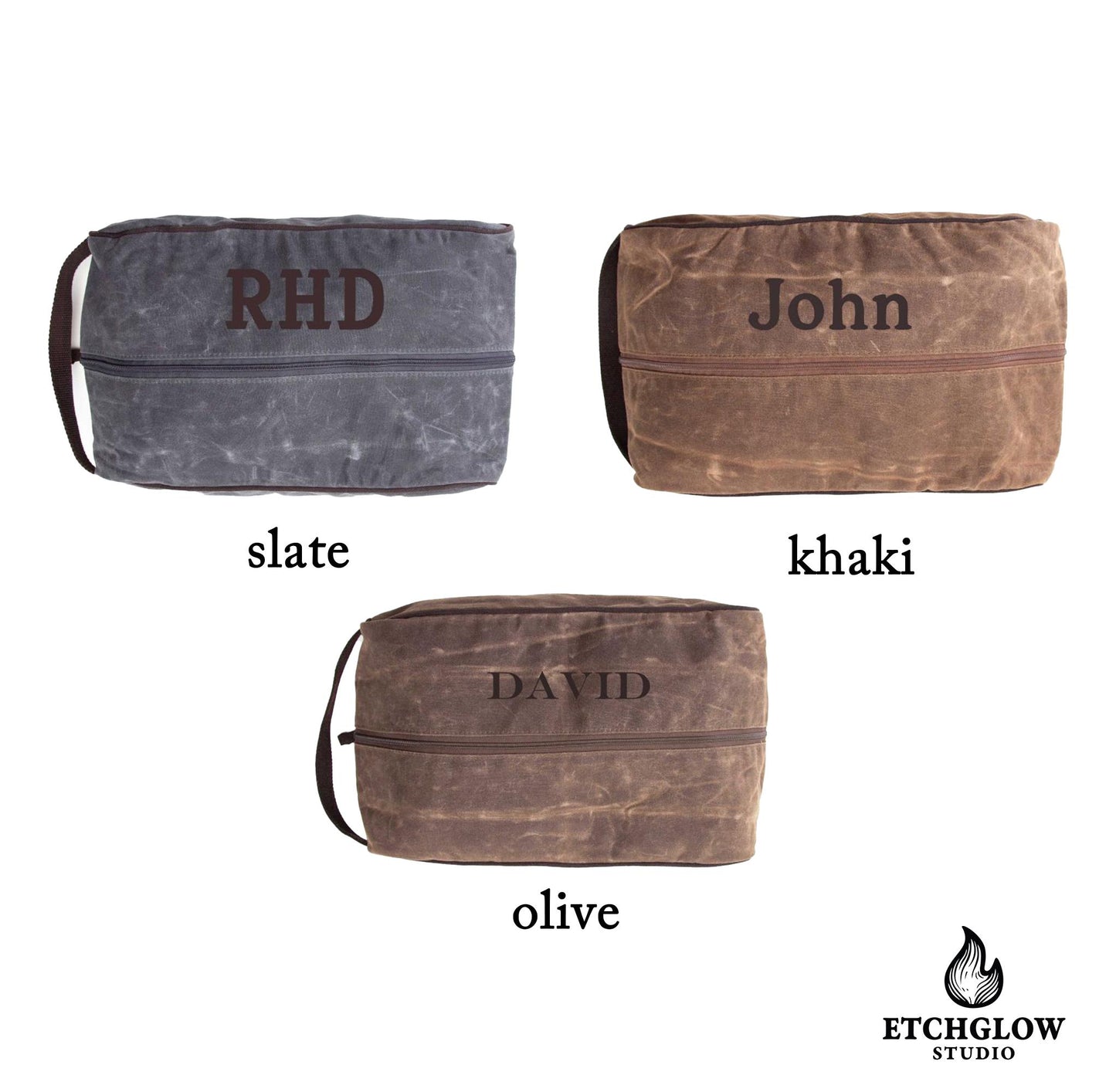 Rugged Waxed Canvas Shoe Bag – Personalized Travel Organizer