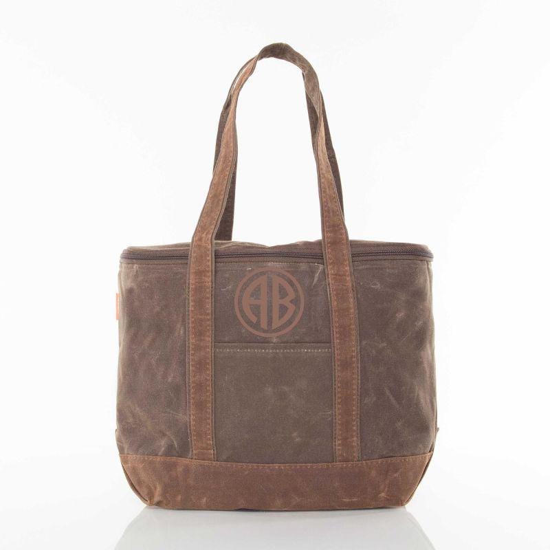 Rugged Waxed Canvas Lunch Large Cooler – Personalized Insulated Tote