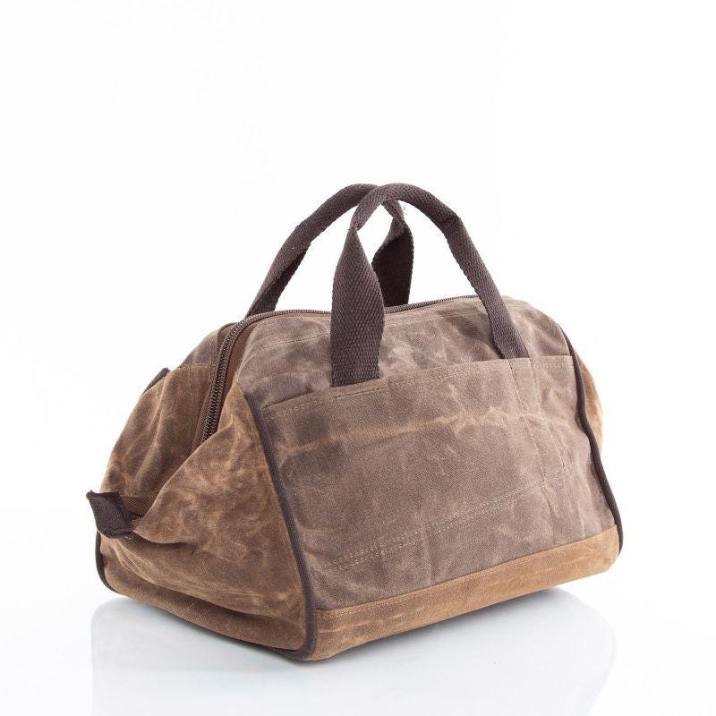 Rugged Waxed Canvas Tool Bag – Personalized Heavy-Duty Gear Carrier