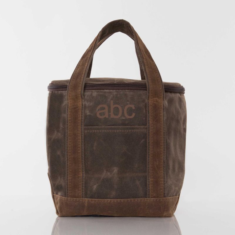 Rugged Waxed Canvas Small Lunch Cooler – Personalized Insulated Tote