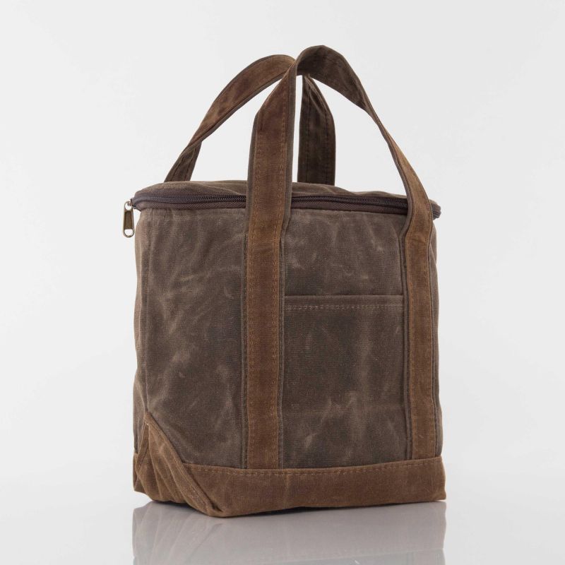 Rugged Waxed Canvas Small Lunch Cooler – Personalized Insulated Tote