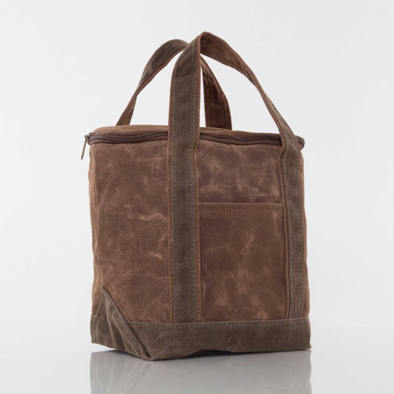 Rugged Waxed Canvas Small Lunch Cooler – Personalized Insulated Tote