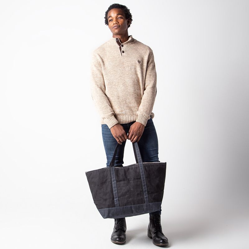 Rugged Waxed Canvas Classic Tote – Personalized Large Travel Bag
