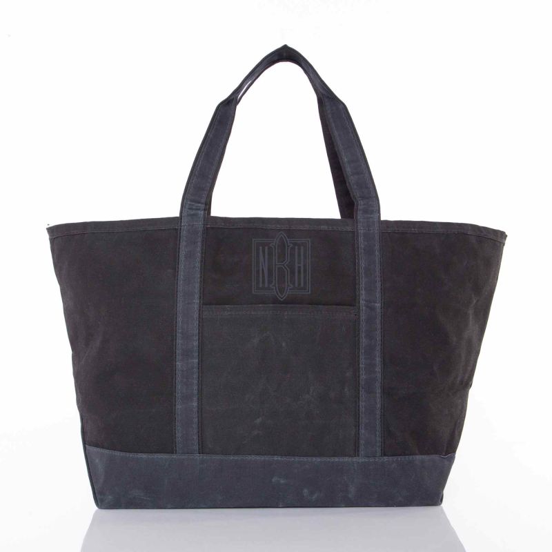 Rugged Waxed Canvas Classic Tote – Personalized Large Travel Bag