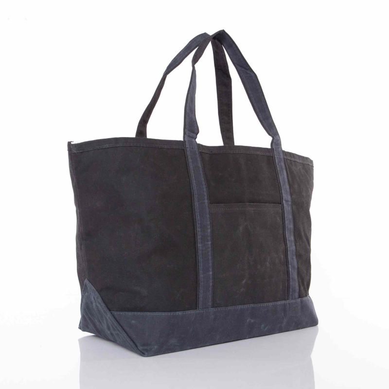 Rugged Waxed Canvas Classic Tote – Personalized Large Travel Bag