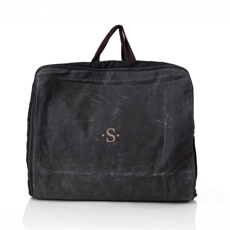 Rugged Waxed Canvas Garment Bag – Personalized Travel Suit Cover