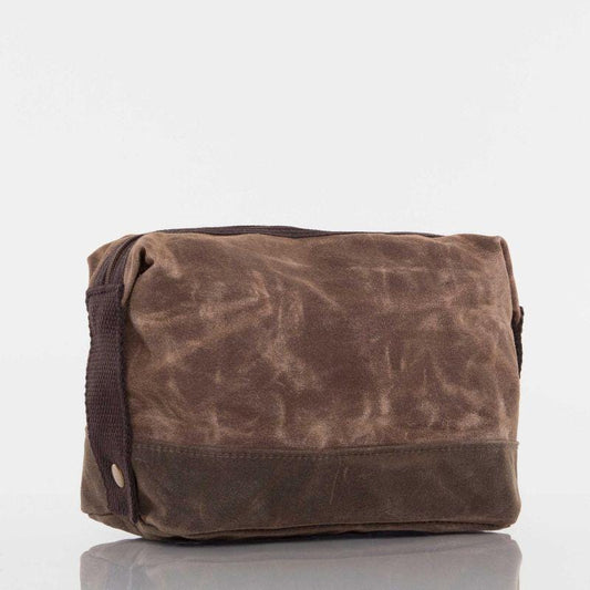 Rugged Waxed Canvas Dopp Kit – Personalized Travel Bag