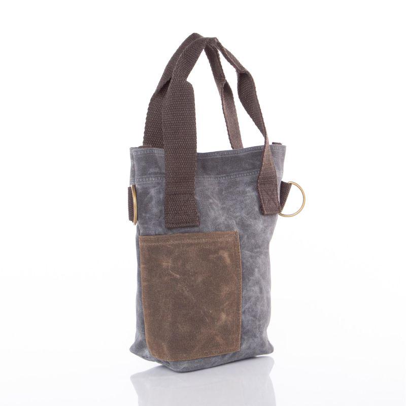 Rugged Waxed Canvas Wine Tote – Personalized Double Bottle Carrier