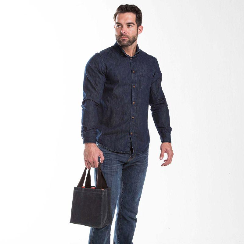 Rugged Waxed Canvas Beer Caddy – Personalized 6-Pack Bottle Carrier