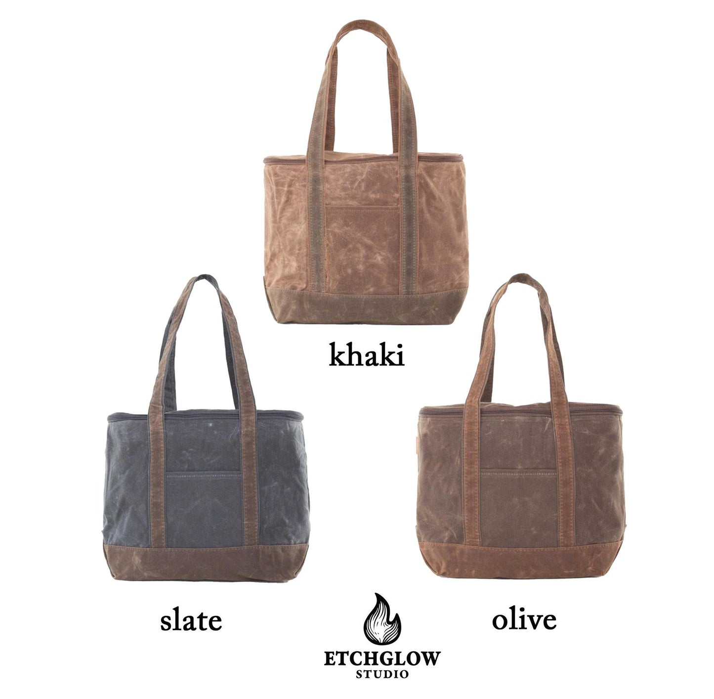 Rugged Waxed Canvas Lunch Large Cooler – Personalized Insulated Tote