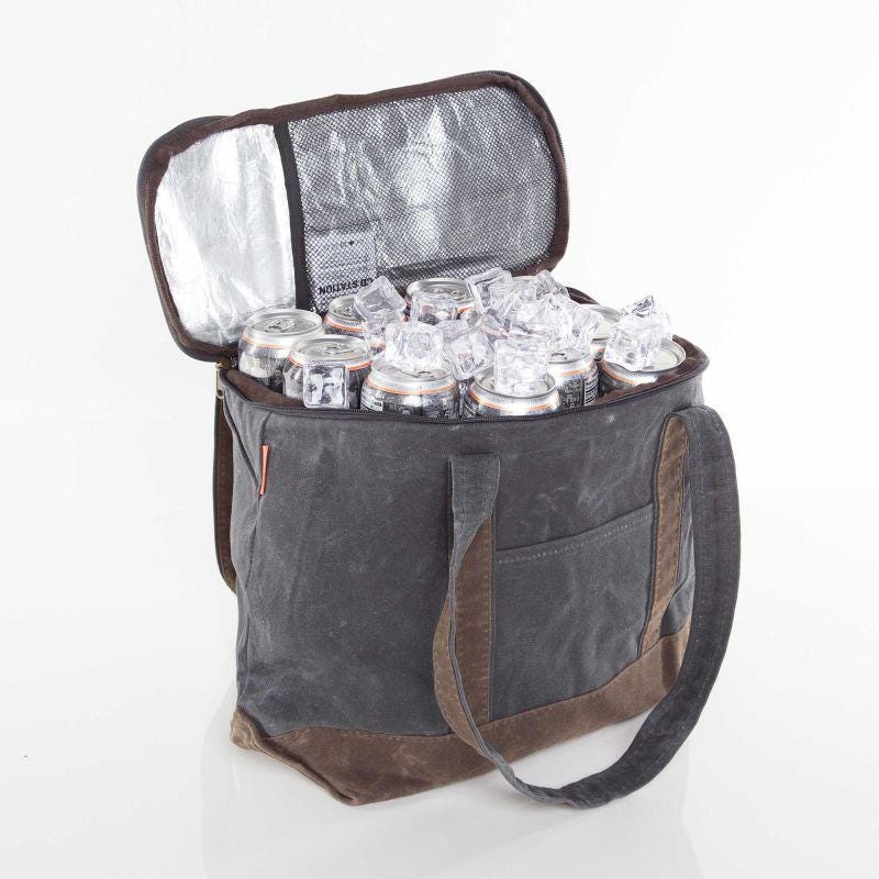 Rugged Waxed Canvas Lunch Large Cooler – Personalized Insulated Tote