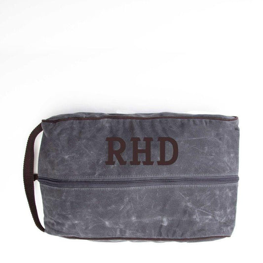Rugged Waxed Canvas Shoe Bag – Personalized Travel Organizer