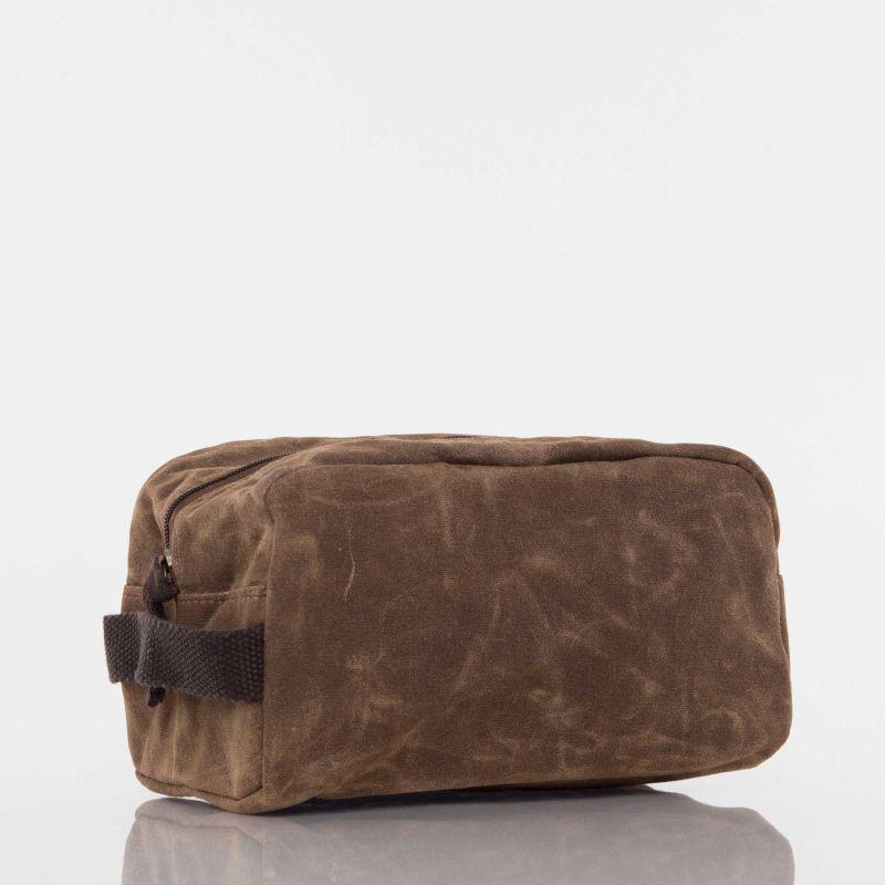 Rugged Waxed Canvas Travel Kit – Personalized Toiletry Organizer