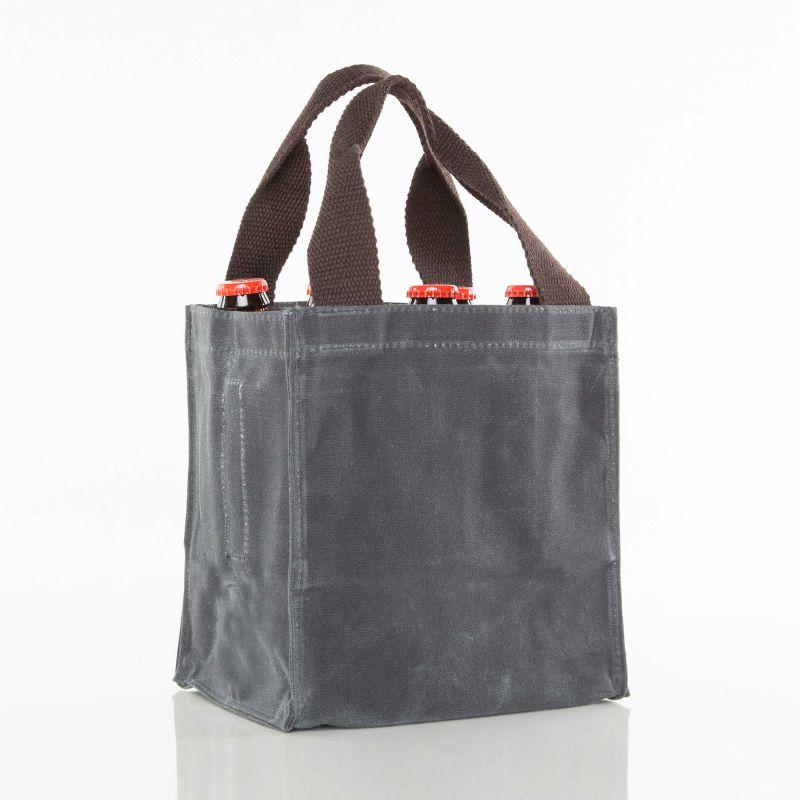 Rugged Waxed Canvas Beer Caddy – Personalized 6-Pack Bottle Carrier