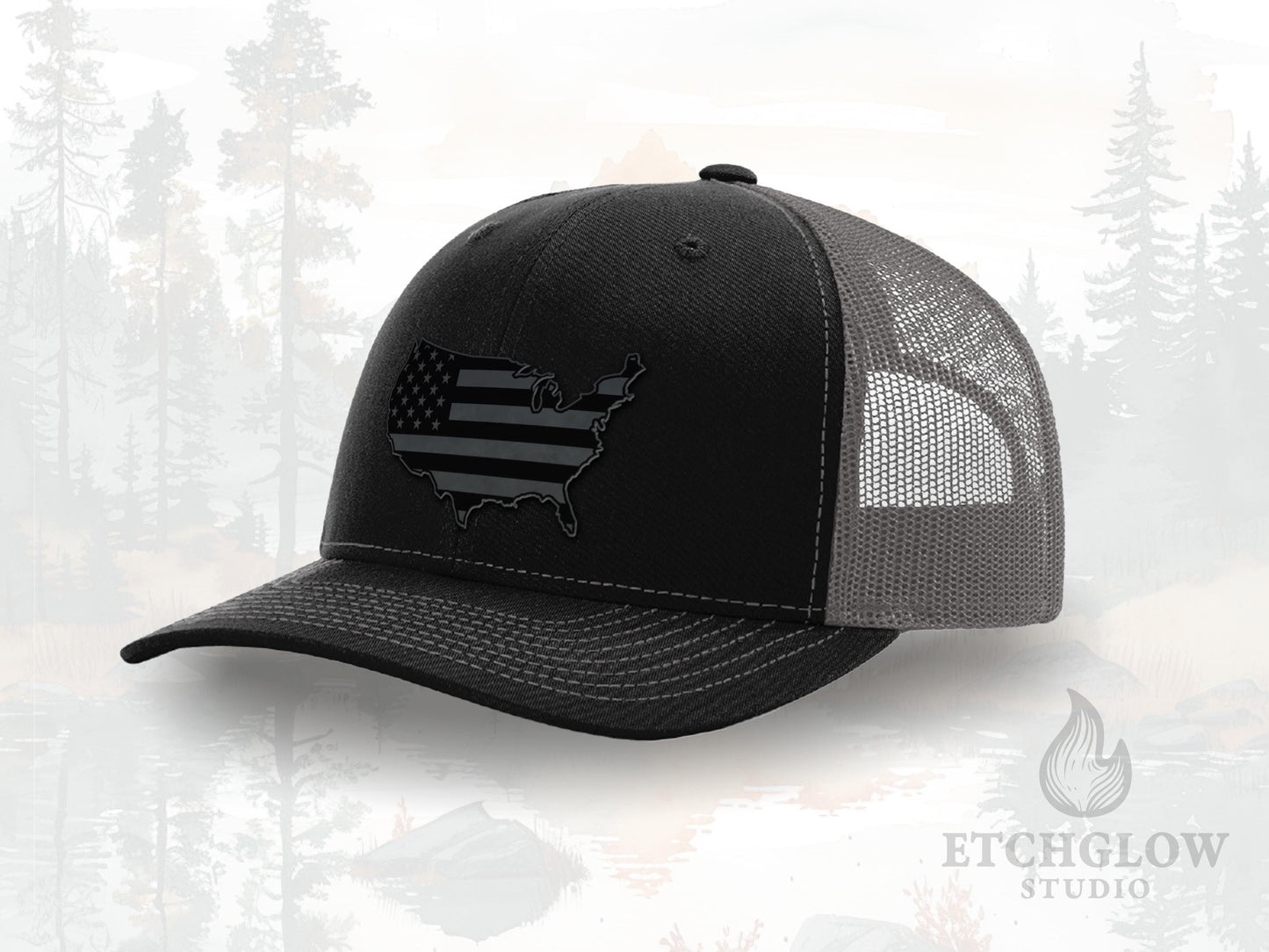 USA Outline Ghost Hat