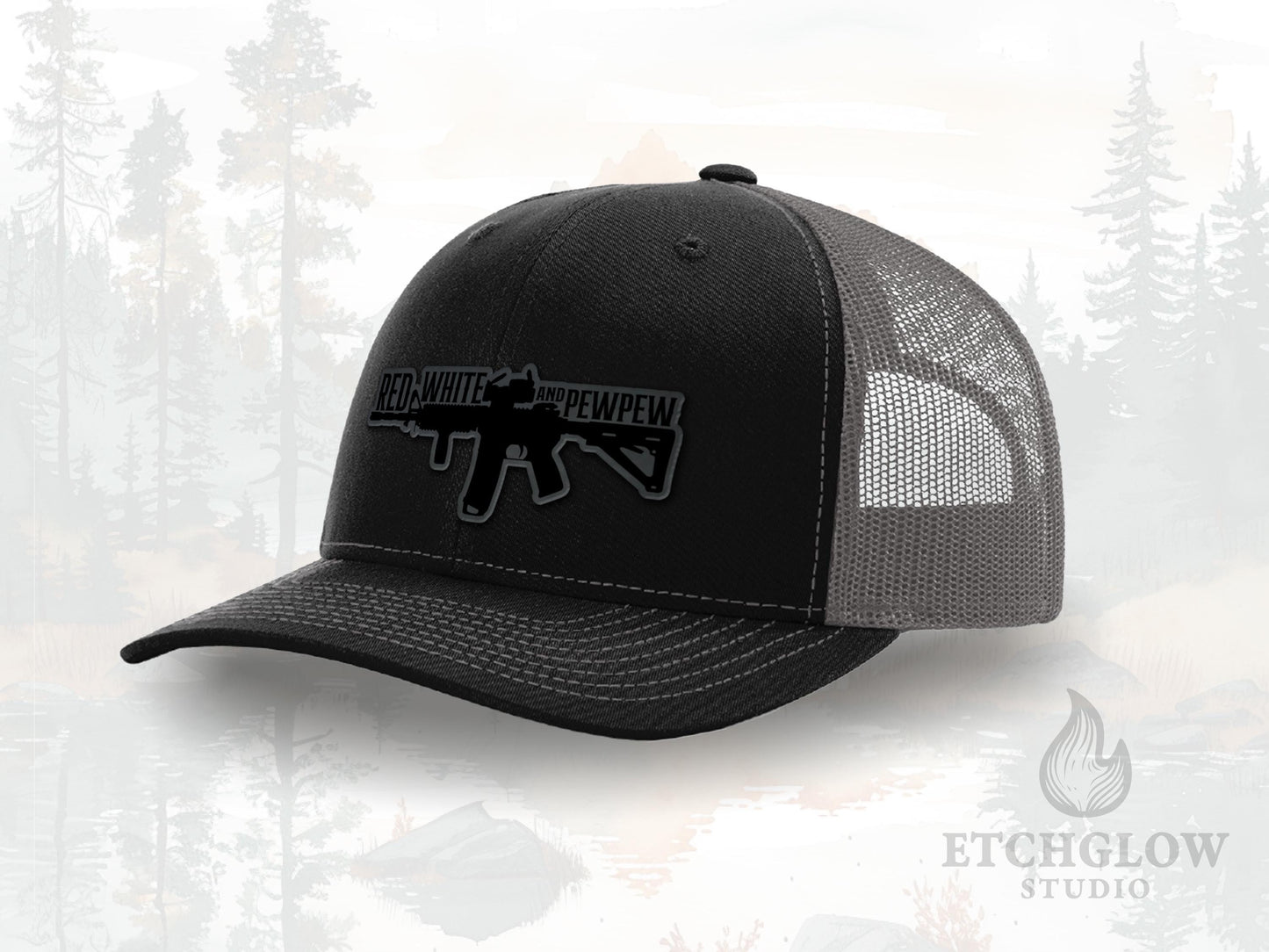 Red, White, and Pew Pew Ghost Hat