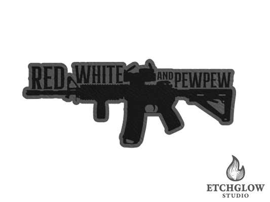 Red, White, and Pew Pew Ghost Hat