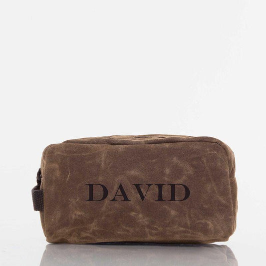 Rugged Waxed Canvas Dopp Kit – Personalized Travel Bag