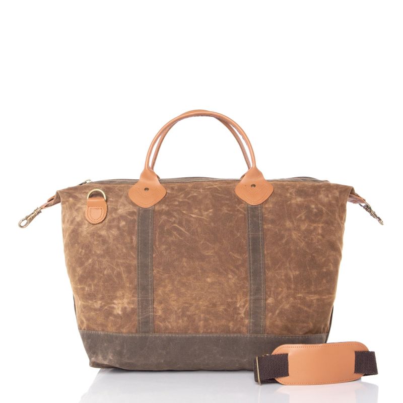 Rugged Waxed Canvas Weekender – Personalized Large Duffel Travel Bag