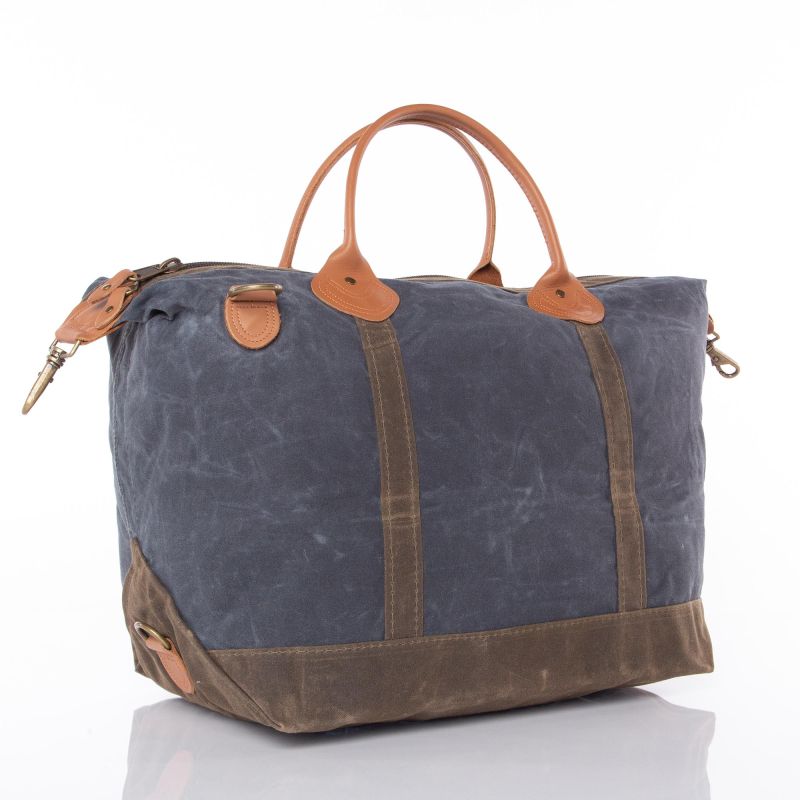 Rugged Waxed Canvas Weekender – Personalized Large Duffel Travel Bag