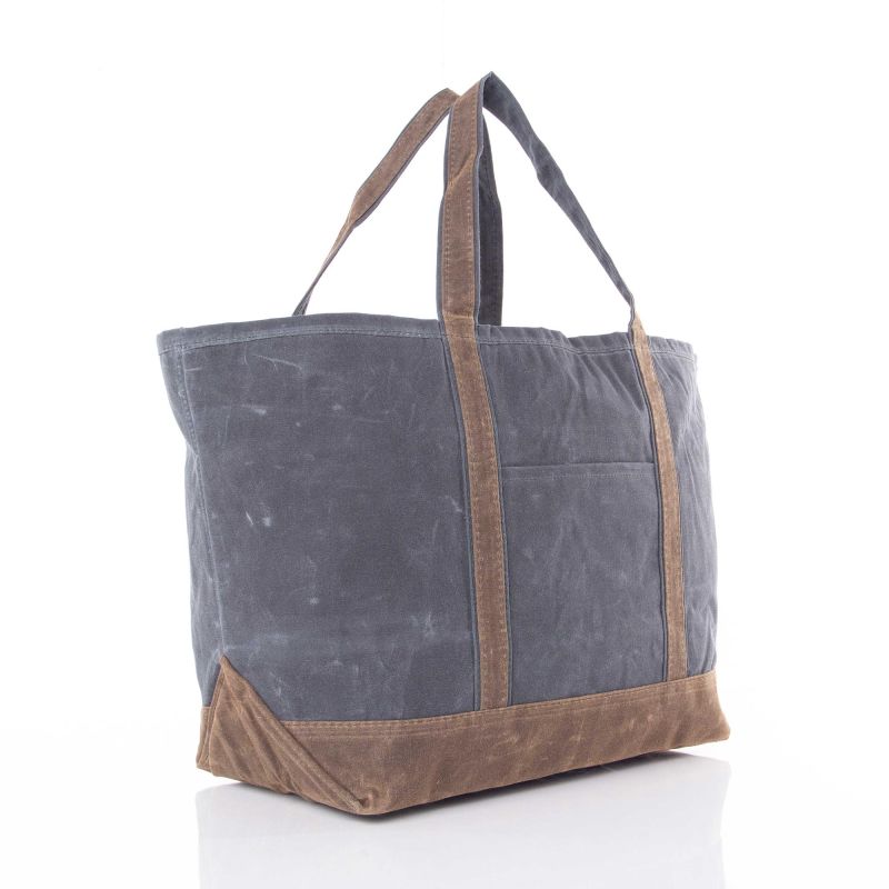 Rugged Waxed Canvas Classic Tote – Personalized Large Travel Bag