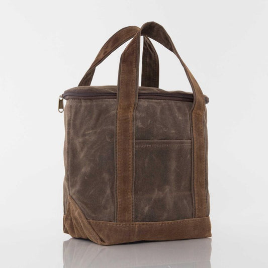 Rugged Waxed Canvas Small Lunch Cooler – Personalized Insulated Tote