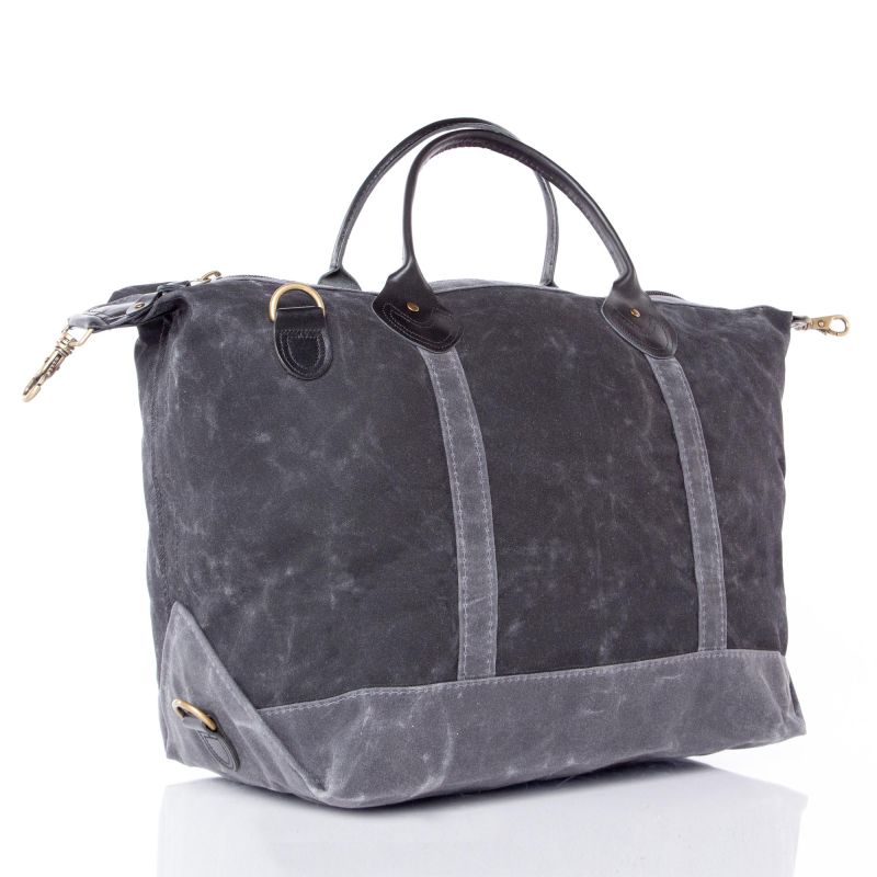 Rugged Waxed Canvas Weekender – Personalized Large Duffel Travel Bag