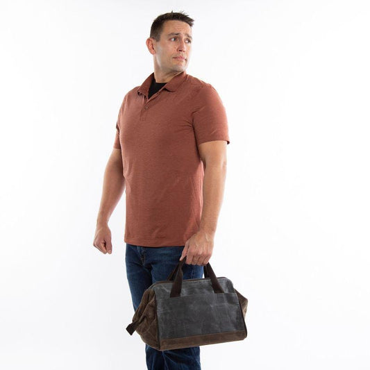 Rugged Waxed Canvas Tool Bag – Personalized Heavy-Duty Gear Carrier