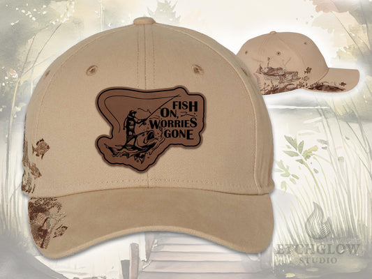 Fish On Worries Gone Fisherman Hat