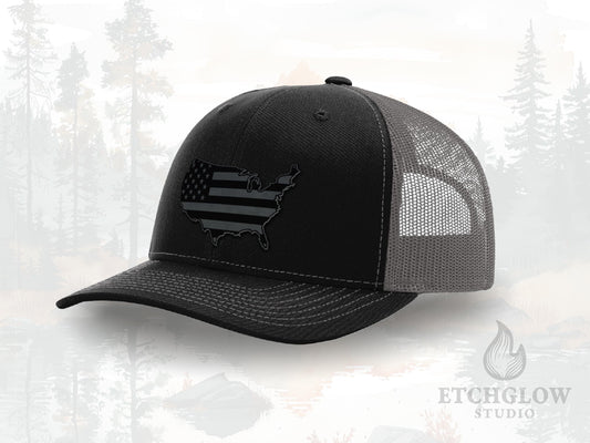 USA Outline Ghost Hat