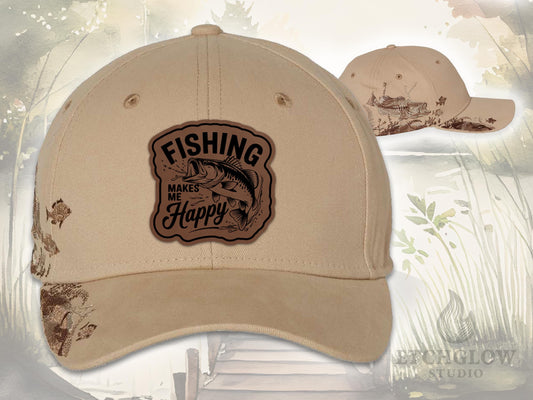 Fishing Makes Me Happy Hat