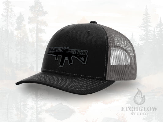 Red, White, and Pew Pew Ghost Hat